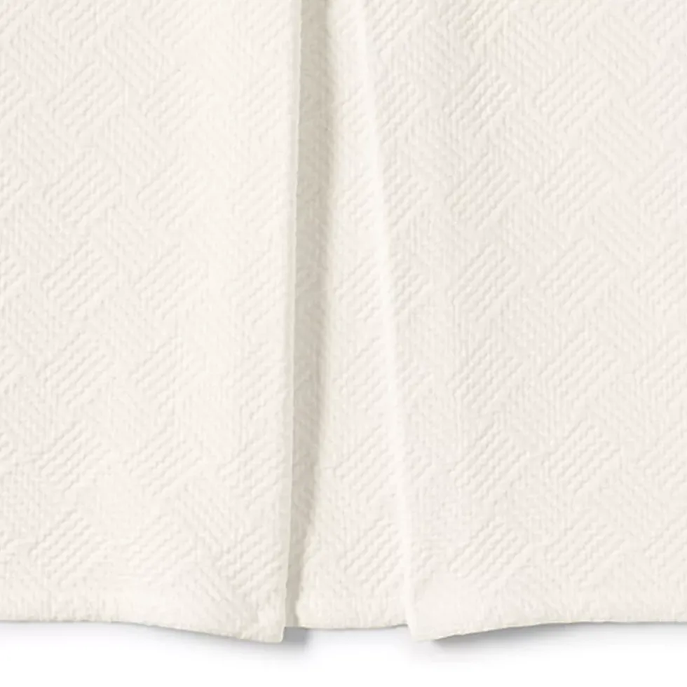 Basketweave Cotton Matelasse Bedskirt