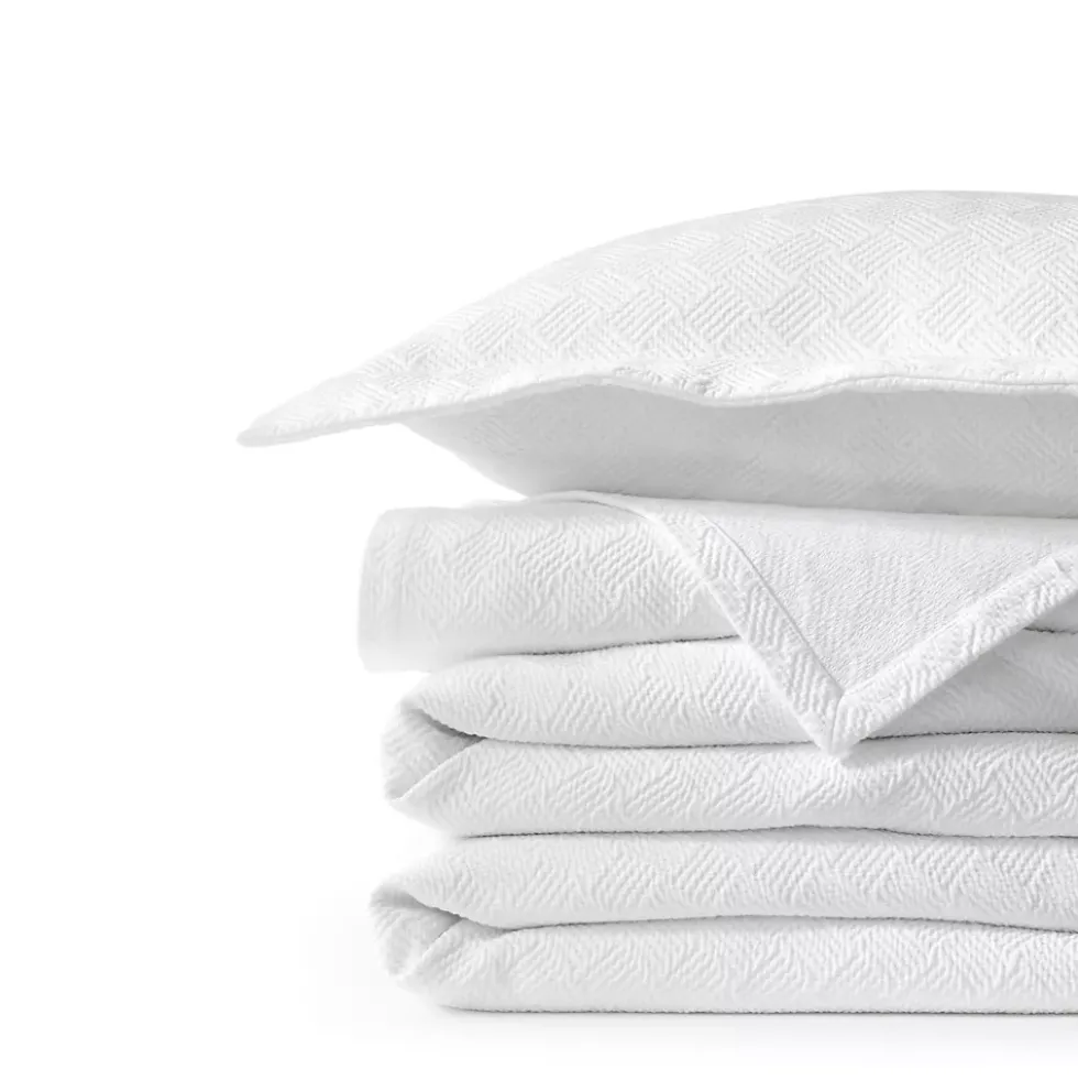 Basketweave Cotton Matelasse Coverlet