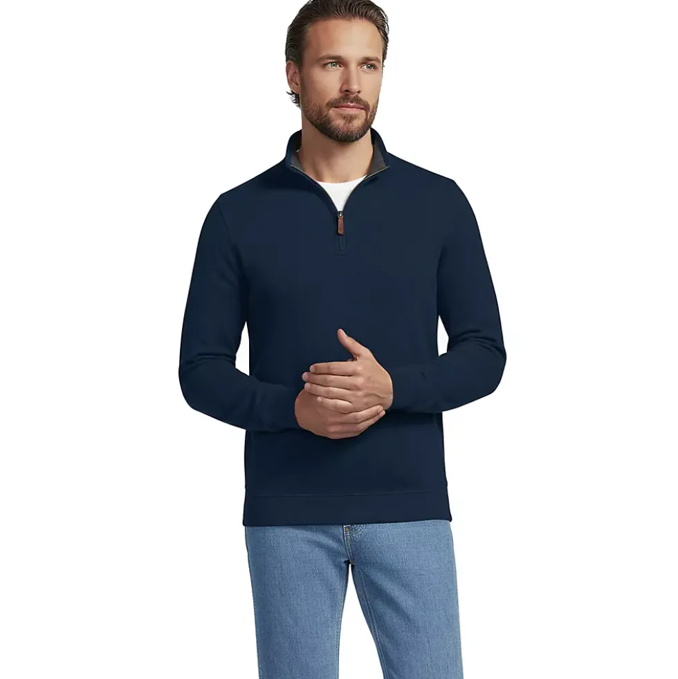 Bedford Rib Quarter Zip Pullover Sweater