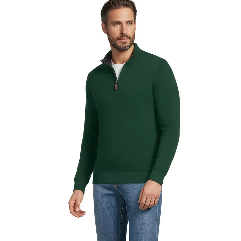 Bedford Rib Quarter Zip Pullover Sweater