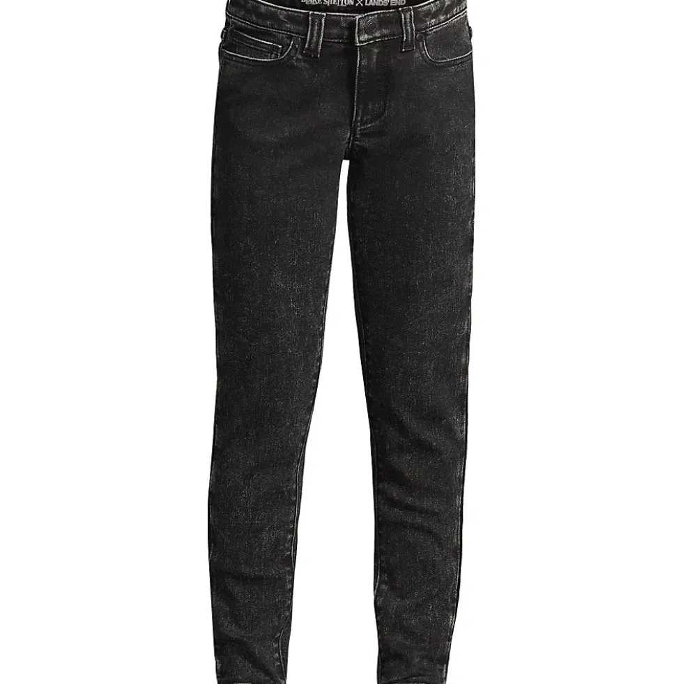 Blake Shelton x Lands' End Girls Iron Knee Stretch Skinny Jeans