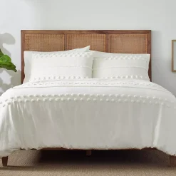 Blue Loom Hazel Textured Cotton Duvet Cover Set