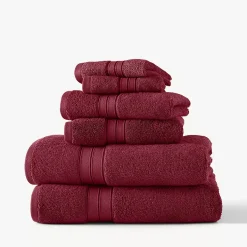 Blue Loom Liam Bleach Friendly Cotton 6 Piece Bath Towel Set