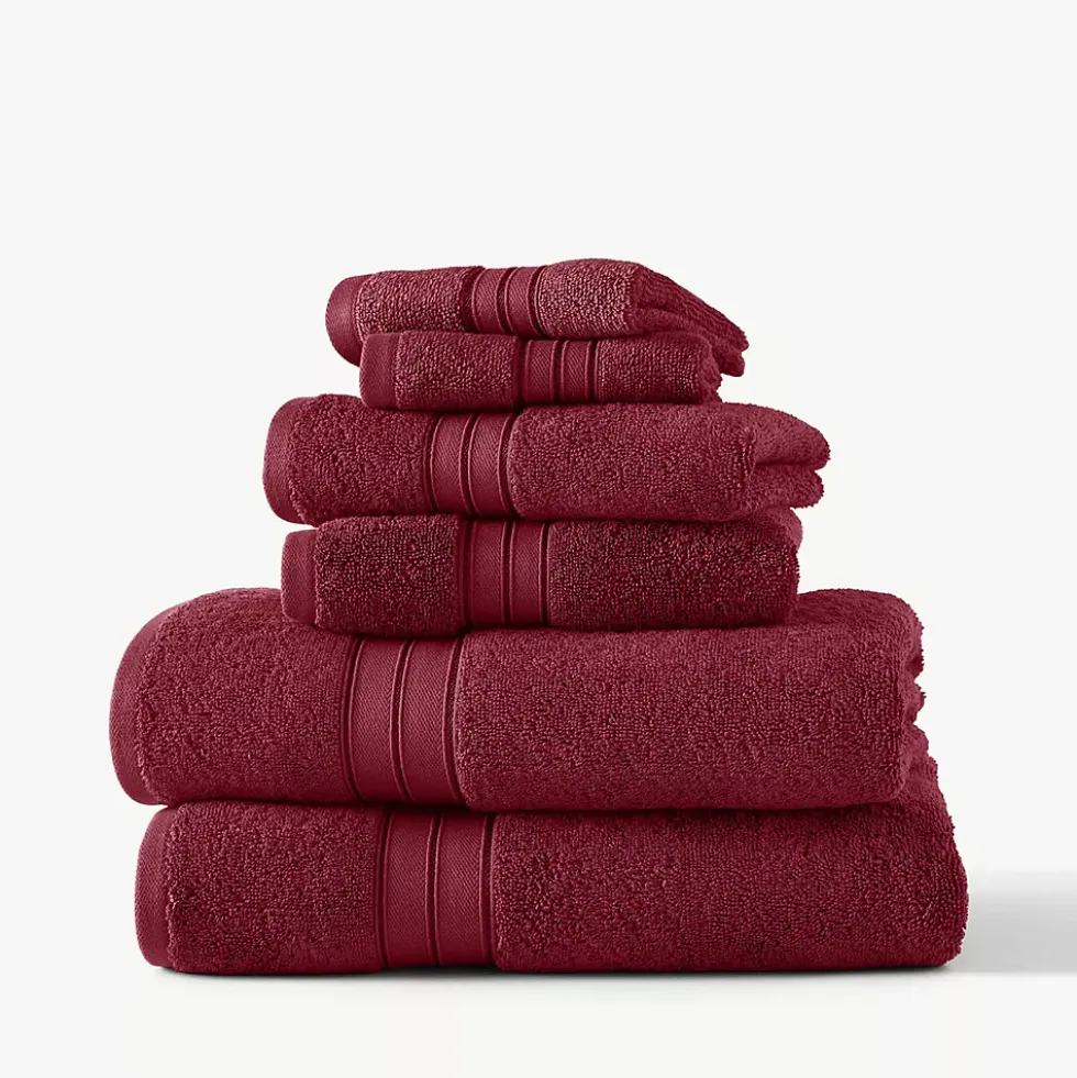 Blue Loom Liam Odor Resistant Cotton 6 Piece Bath Towel Set