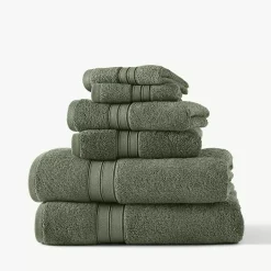 Blue Loom Liam Odor Resistant Cotton 6 Piece Bath Towel Set