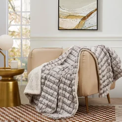 Blue Ridge Home Fashions MicroMink Sherpa Reversible Throw Blanket