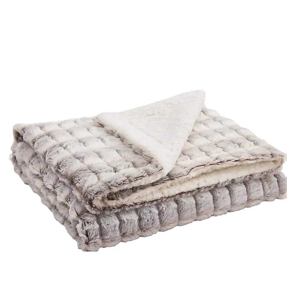 Blue Ridge Home Fashions MicroMink Sherpa Reversible Throw Blanket