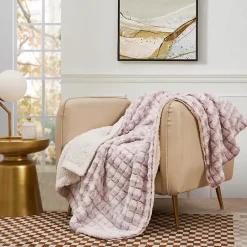 Blue Ridge Home Fashions MicroMink Sherpa Reversible Throw Blanket