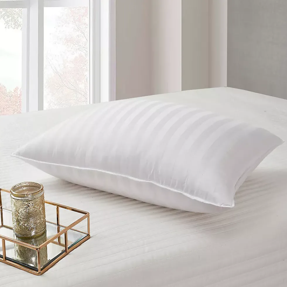Blue Ridge Home Fashions Supreme 350 Thread Count Damask Stripe Cotton Down Pillow