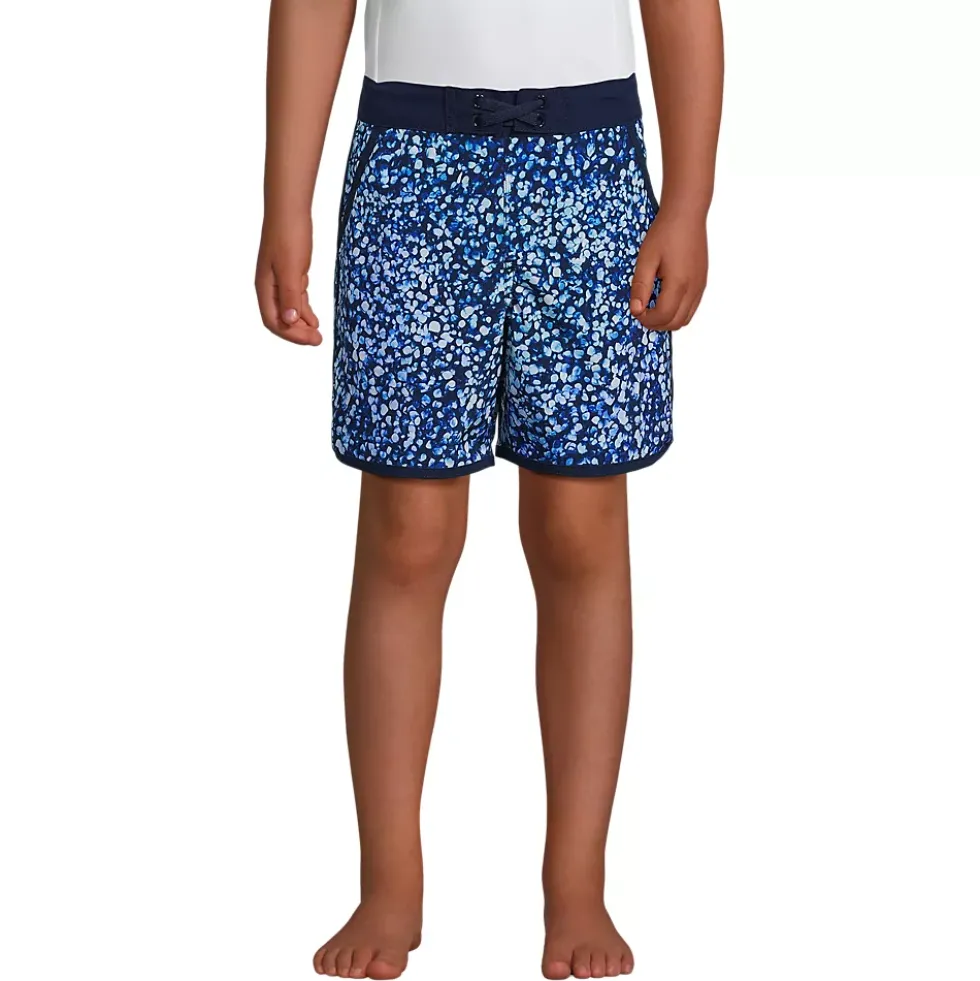 Boys Active Stretch Curved Hem Long Board Short