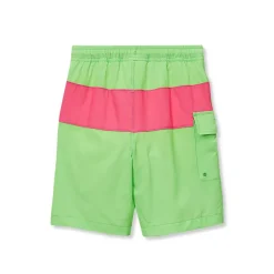 Boys Chlorine Resistant Colorblock Hydroliner Board Swim Trunks