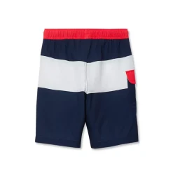 Boys Chlorine Resistant Colorblock Hydroliner Board Swim Trunks