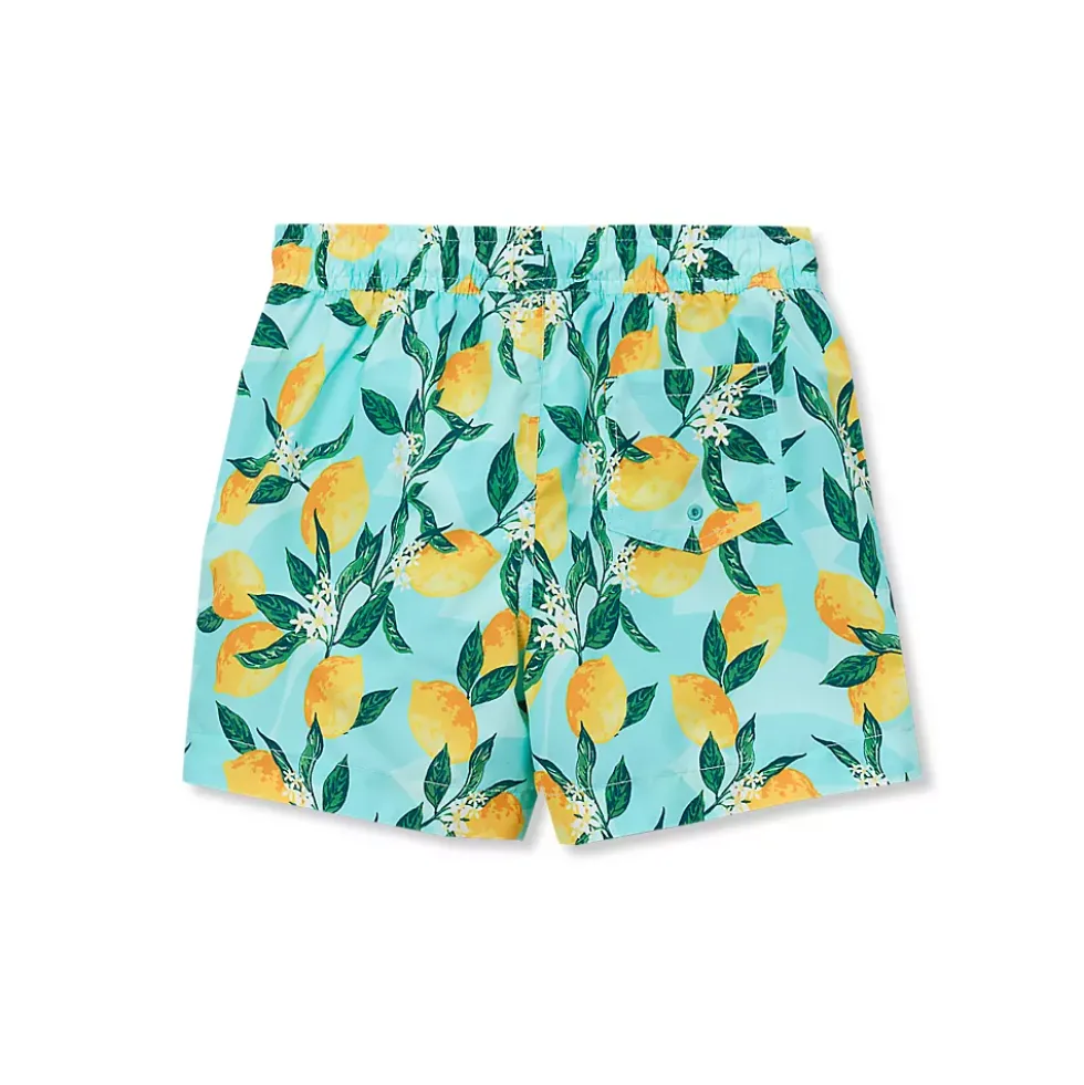 Boys Chlorine Resistant 5in Swim Trunks with Mesh Liner