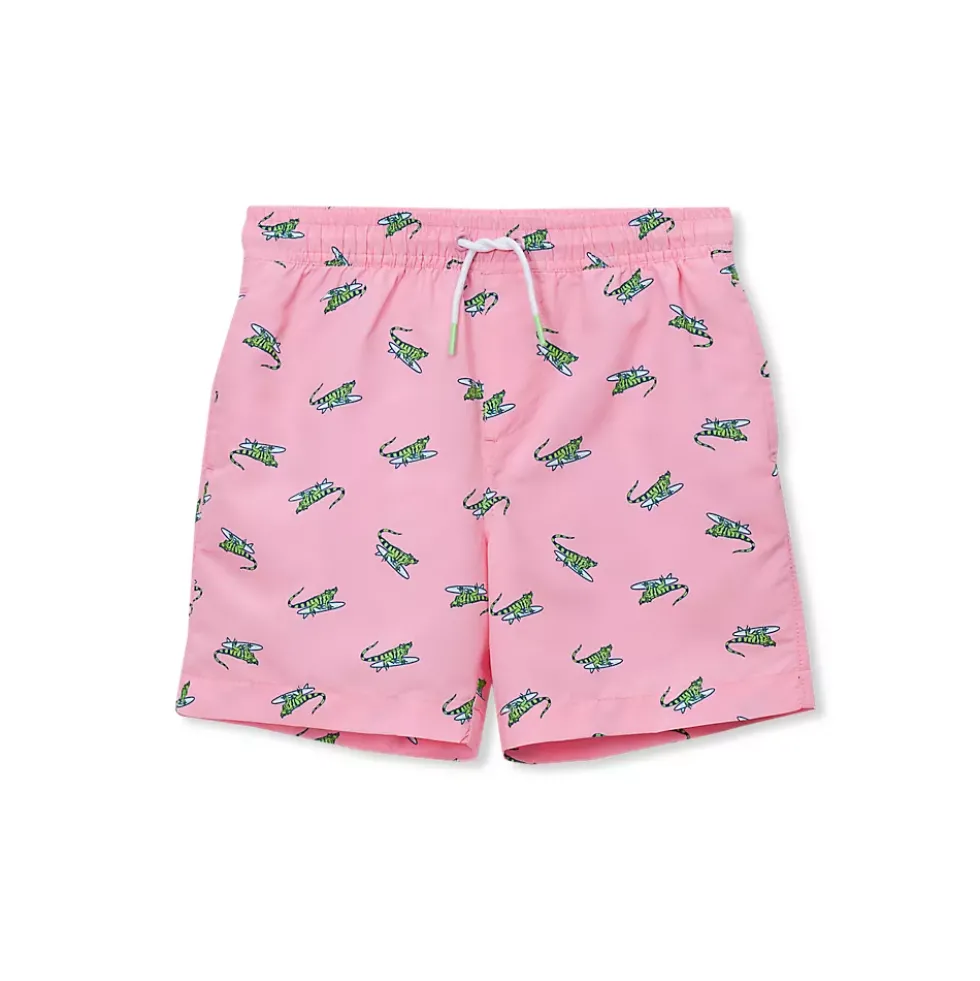 Boys Chlorine Resistant 5in Swim Trunks with Mesh Liner