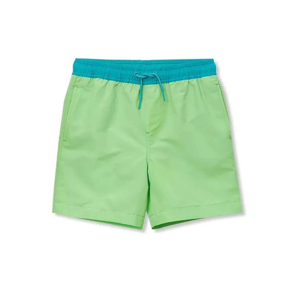 Boys Chlorine Resistant 5in Swim Trunks with Mesh Liner