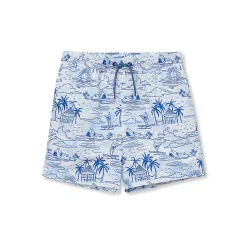 Boys Chlorine Resistant 5in Swim Trunks with Mesh Liner