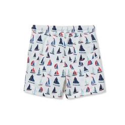 Boys Chlorine Resistant 5in Swim Trunks with Mesh Liner