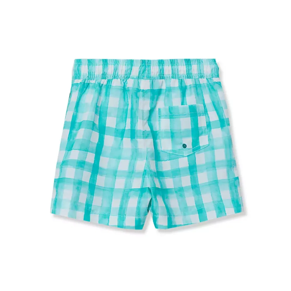Boys Chlorine Resistant 5in Swim Trunks with Mesh Liner