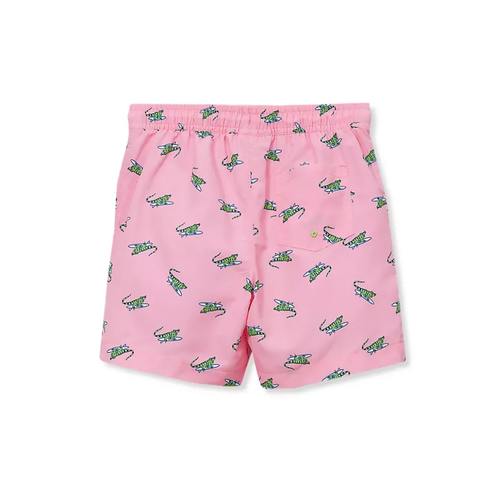 Boys Chlorine Resistant 5in Swim Trunks with Mesh Liner
