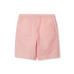 Boys Chlorine Resistant Seersucker Swim Trunks with Mesh Liner