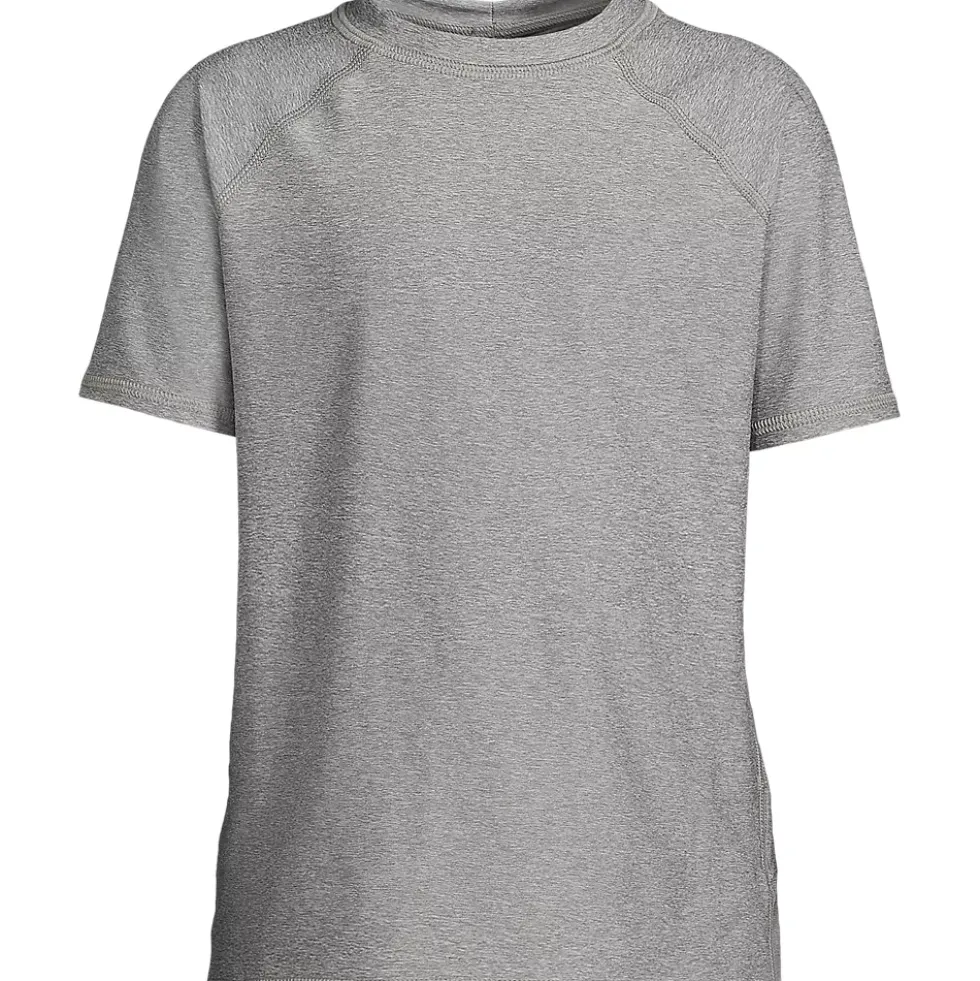 Boys Chlorine Resistant Short Sleeve Crew Neck UPF 50 Rash Guard