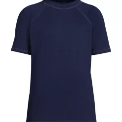 Boys Chlorine Resistant Short Sleeve Crew Neck UPF 50 Rash Guard