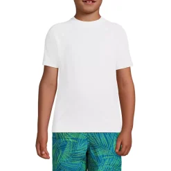 Boys Chlorine Resistant Short Sleeve Crew Neck UPF 50 Rash Guard