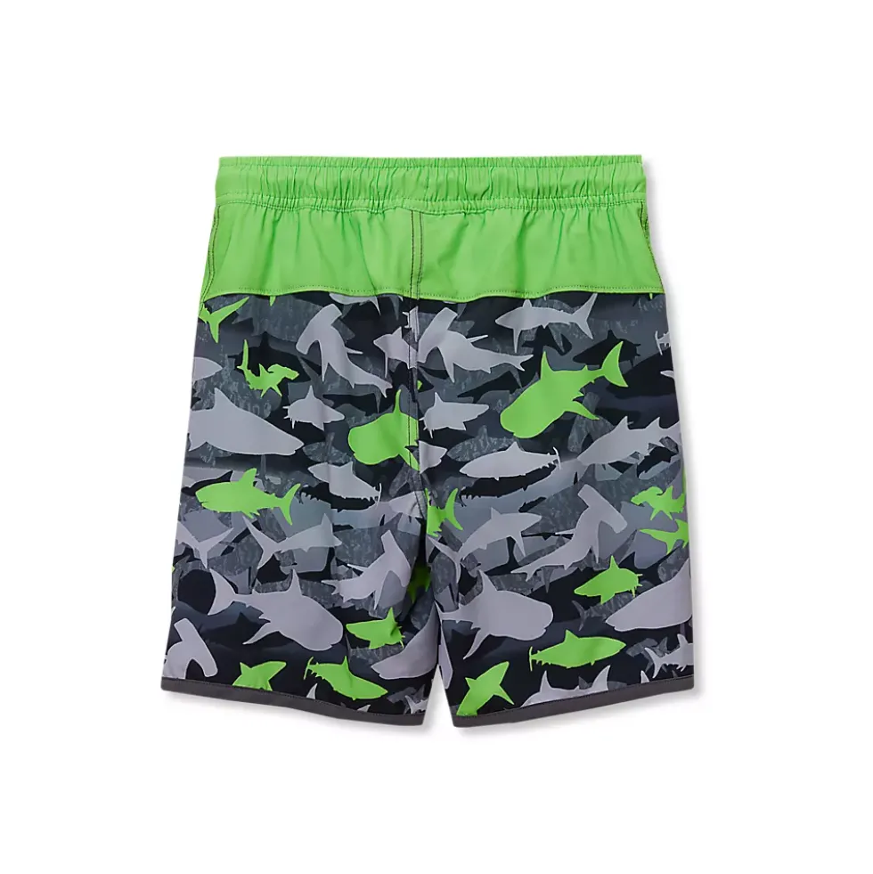 Boys Chlorine Resistant Stretch Hydroliner Sport Swim Trunks