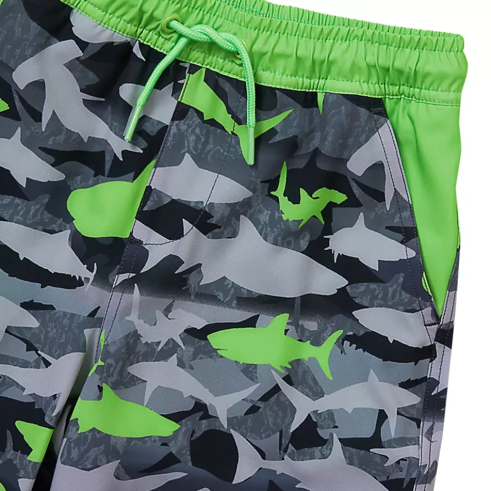 Boys Chlorine Resistant Stretch Hydroliner Sport Swim Trunks