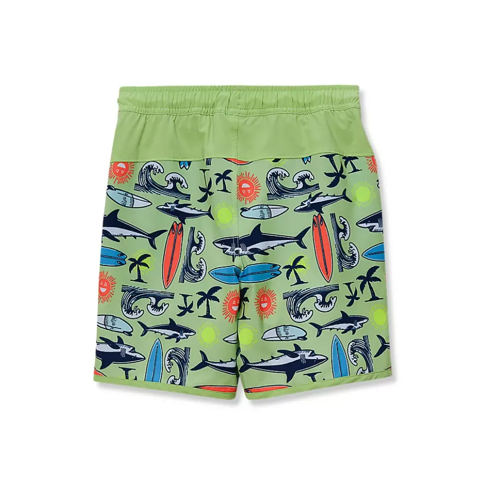 Boys Chlorine Resistant Stretch Hydroliner Sport Swim Trunks