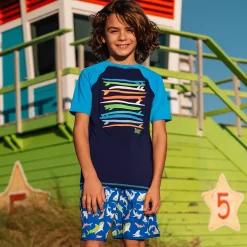 Boys Chlorine Resistant Stretch Hydroliner Sport Swim Trunks