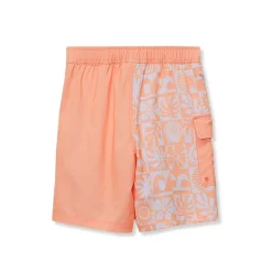 Boys Chlorine Resistant Stretch Printed Hydroliner Board Swim Trunks
