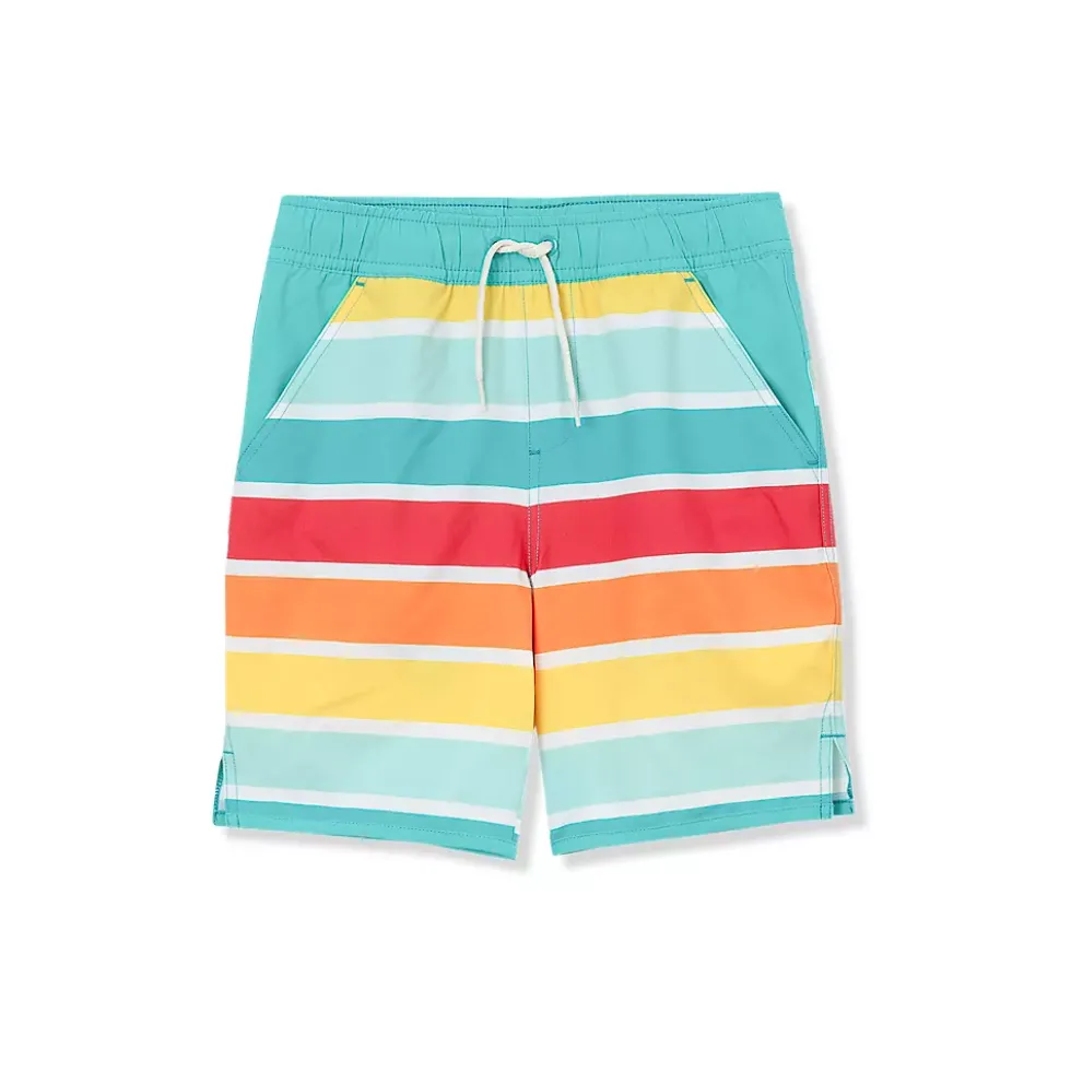 Boys Chlorine Resistant Stretch Hydroliner Sport Swim Trunks