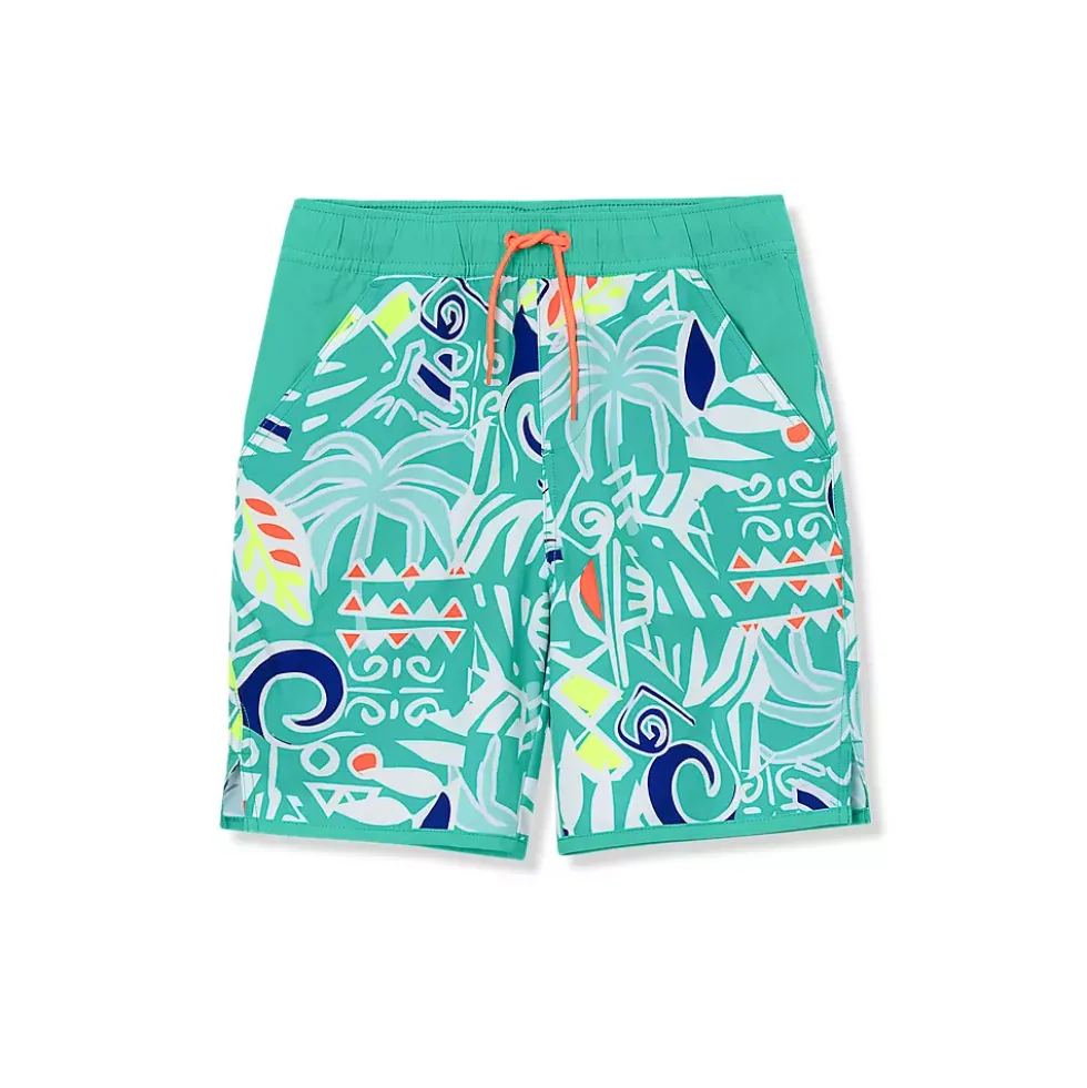 Boys Chlorine Resistant Stretch Hydroliner Sport Swim Trunks