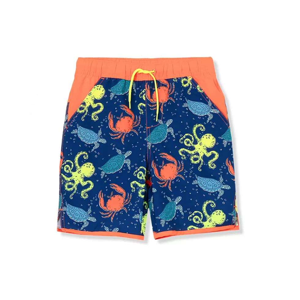 Boys Chlorine Resistant Stretch Hydroliner Sport Swim Trunks