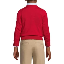 Boys Cotton Modal Fine Gauge V-neck Sweater