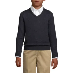 Boys Cotton Modal Fine Gauge V-neck Sweater