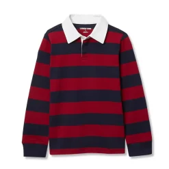 Boys Husky Long Sleeve Collared Rugby Shirt