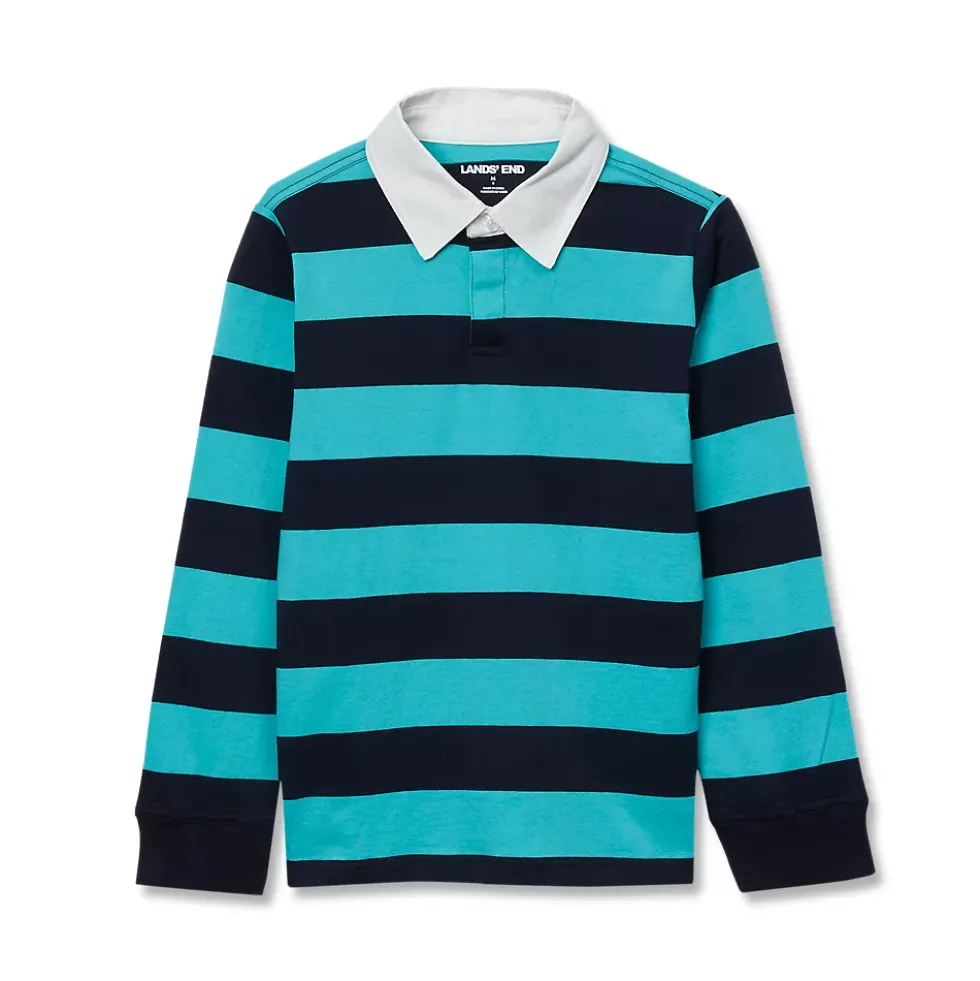 Boys Husky Long Sleeve Collared Rugby Shirt