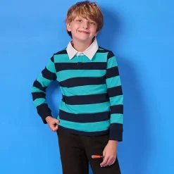 Boys Husky Long Sleeve Collared Rugby Shirt