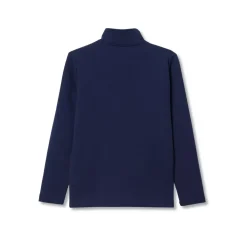 Boys Husky Long Sleeve Knit Full Zip Mock Neck Sweatshirt