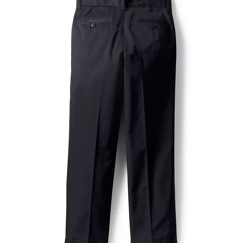 Boys Iron Knee Blend Plain Front Chino Pants