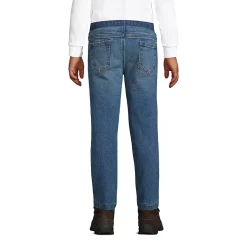 Boys Iron Knee Lined Stretch Pull On Denim Jeans