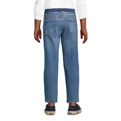 Boys Iron Knee Stretch Pull On Denim Jeans