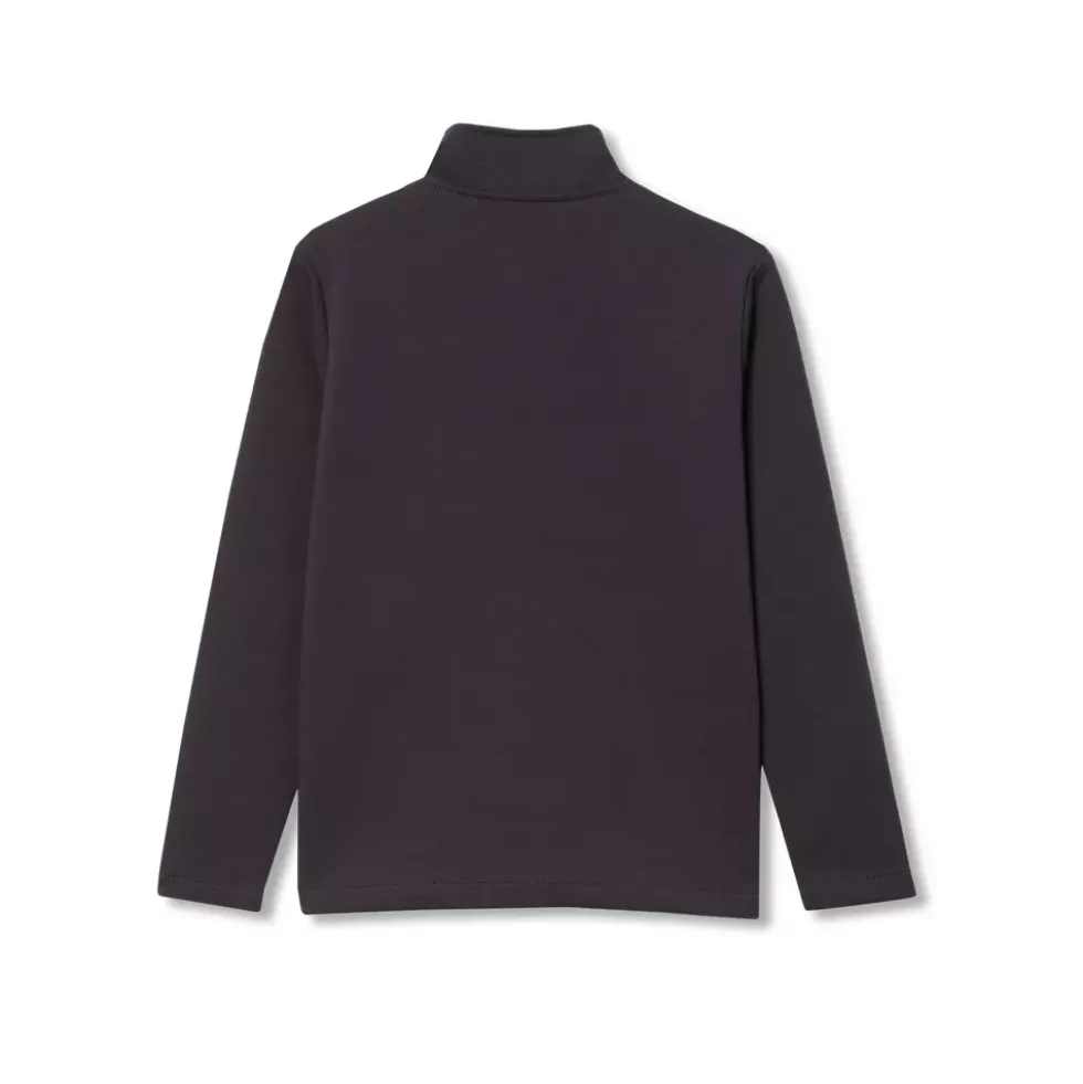 Boys Long Sleeve Knit Full Zip Mock Neck Sweatshirt