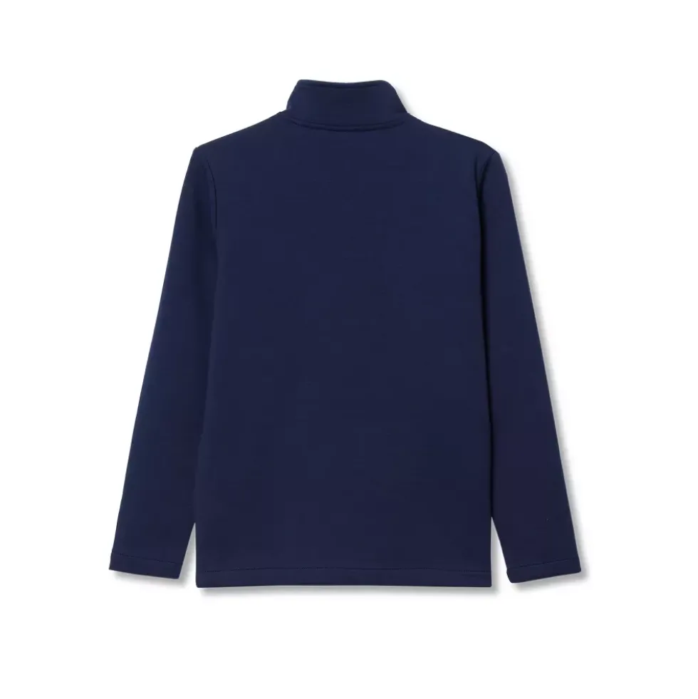 Boys Long Sleeve Knit Full Zip Mock Neck Sweatshirt