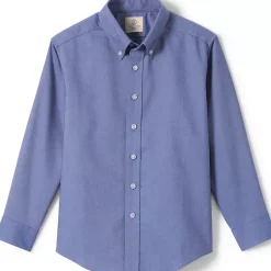 Boys Long Sleeve Solid Oxford Dress Shirt