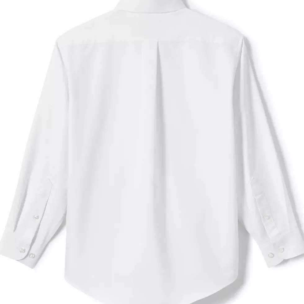 Boys Long Sleeve Solid Oxford Dress Shirt