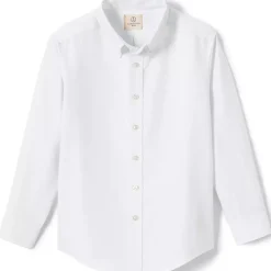 Boys Long Sleeve Solid Oxford Dress Shirt