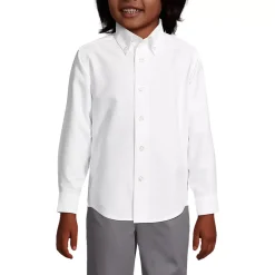 Boys Long Sleeve Solid Oxford Dress Shirt